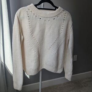 Maison Labiche Paris Cozy Cream Knit Wool Sweater XS